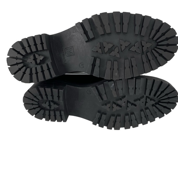 BRUNO MAGLI Black Patent Leather Chunky Sole Heeled Loafers Womens Size 41 / 9.5 - Picture 7 of 9